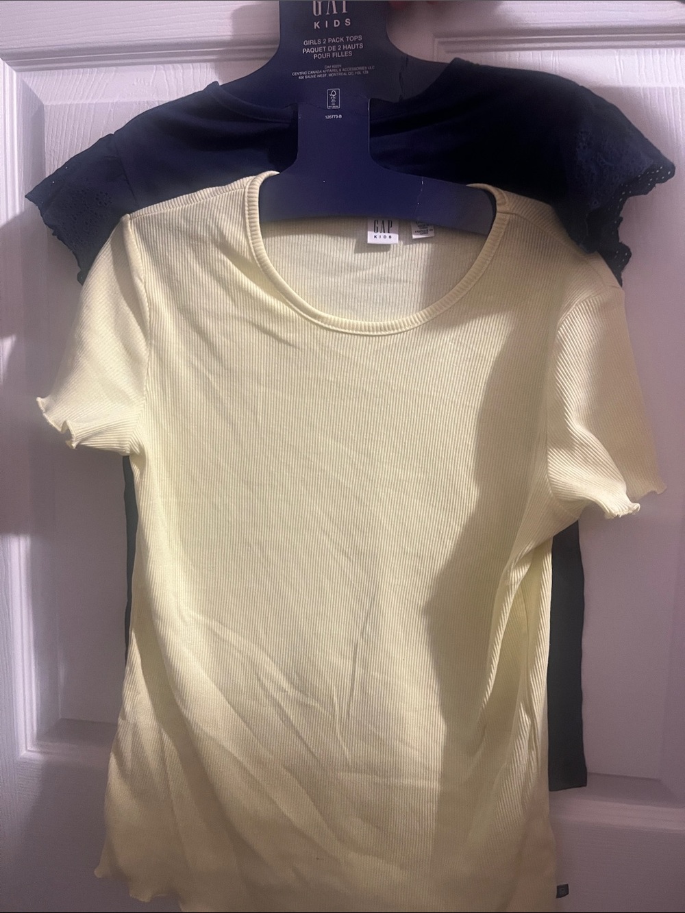 GAP Women's Short Sleeve Ribbed Tee - Pale Yellow